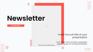 Newsletter Design gratuit de prezentare pentru șablon PowerPoint și tema Google Slides