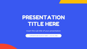 Teme gratuite pentru Prezentări Google și șabloane PowerPoint pentru prezentare cu forme plate colorate