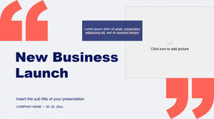 Tema gratuito de Google Slides y plantilla de PowerPoint para presentación de lanzamiento de nuevos negocios