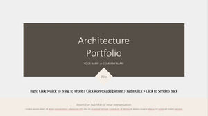 Template PowerPoint gratis dan tema Google Slides untuk Presentasi Portofolio Arsitektur Minimal