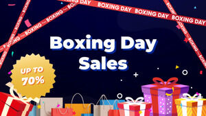 Conception de présentation de vente Boxing Day - Thème Google Slides et modèle PowerPoint gratuits