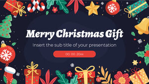 Presente de feliz Natal Design de plano de fundo de apresentação gratuita para o tema do Google Slides e modelo do PowerPoint