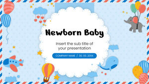 قابل تصميم خلفية عرض تقديمي مجاني للأطفال حديثي الولادة لموضوع شرائح Google وقالب PowerPoint