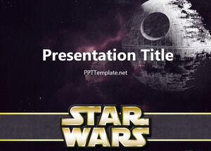 Бесплатный шаблон PPT «Звездные войны с логотипом»