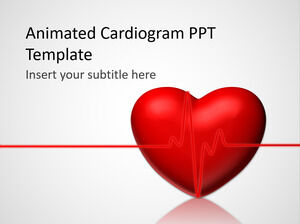 Modello PPT di cardiogramma animato gratuito