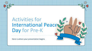 Actividades por el Día Internacional de la Paz para Pre-K