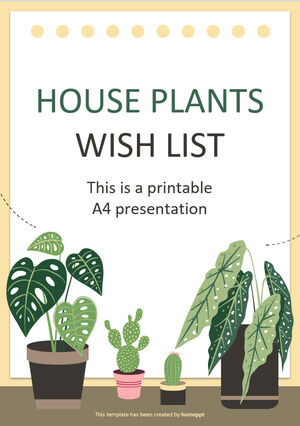 Lista de desejos de plantas domésticas