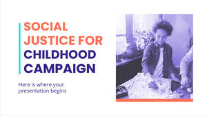 Kampania „Sprawiedliwość społeczna dla dzieciństwa”.