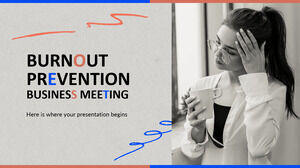 Reunião de Negócios de Prevenção de Burnout