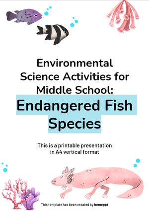 Activités de sciences de l'environnement pour le collège : espèces de poissons en voie de disparition