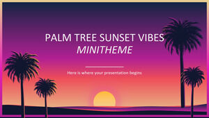 Minitemă Palm Tree Sunset Vibes