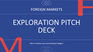 Pitch Deck de explorare a piețelor externe