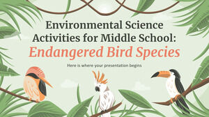 Actividades de ciencias ambientales para la escuela secundaria: Especies de aves en peligro de extinción