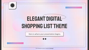 Tema digitală elegantă a listei de cumpărături