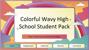 Colorful Wavy High School Student Pack