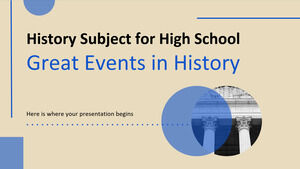Materia de Historia para la Escuela Secundaria: Grandes Eventos en la Historia