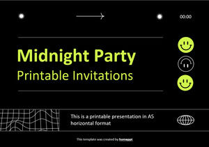 Invitații imprimabile pentru petrecerea de la miezul nopții