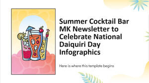 Summer Cocktail Bar MK Newsletter untuk Merayakan Infografis Hari Daiquiri Nasional