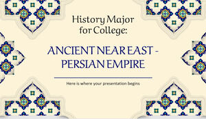대학 역사 ​​전공: 고대 근동 - 페르시아 제국