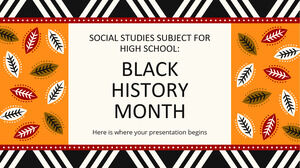 Studii sociale Materia pentru liceu: Luna istoriei negre