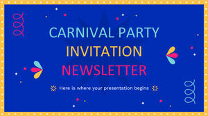 Boletim de Convites para Festas de Carnaval