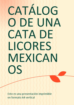 Catálogo Degustación de Licores Mexicanos