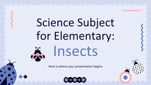 Naturwissenschaftliches Fach für Grundstufe: Insekten