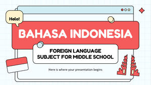 중학교를 위한 인도네시아어 외국어 과목