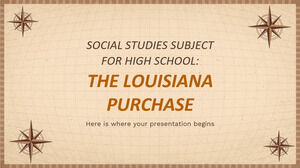 Matéria de Estudos Sociais para o Ensino Médio: A Compra da Louisiana