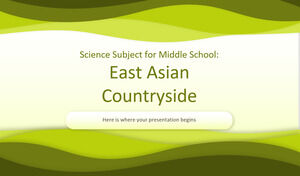Subiectul de știință pentru școala medie: Peisajul rural din Asia de Est