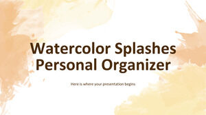 Watercolor Splashes Personal Organizer untuk Perguruan Tinggi