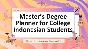 Master-Studienplaner für indonesische College-Studenten