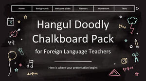 Paquete de pizarra Hangul Doodly para profesores de idiomas extranjeros