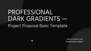 Professionelle dunkle Farbverläufe - Grundlegende Vorlage für Projektvorschläge