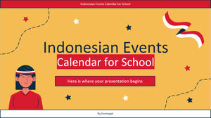 Okul için Endonezya Etkinlik Takvimi