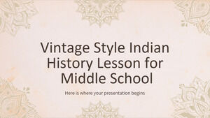 復古風格的中學印度歷史課