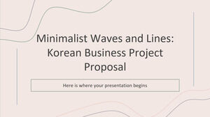 الموجات والخطوط البسيطة: اقتراح مشروع الأعمال الكورية