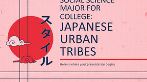Специальность по социальным наукам для колледжа: японские городские племена