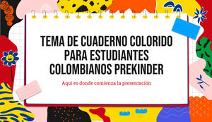 Tema Buku Catatan Penuh Warna untuk Siswa Pra-K Kolombia