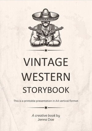 Livre de contes occidental vintage