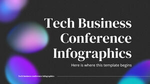 Infográficos de conferência de negócios de tecnologia