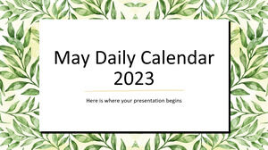 Calendario diario de mayo de 2023