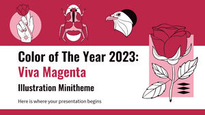 Warna Tahun Ini 2023: Viva Magenta - Tema Mini Ilustrasi