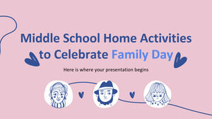 家族の日を祝う中学校の家庭活動