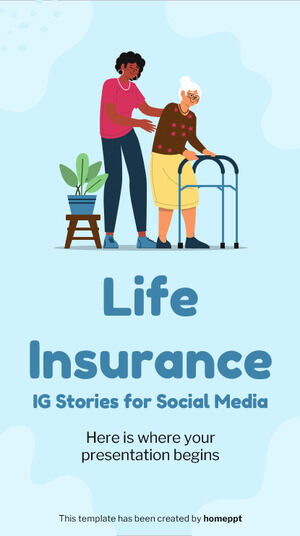 Histórias IG de seguro de vida para mídias sociais