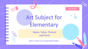 小学1年生の美術科目：空間、価値、質感、形