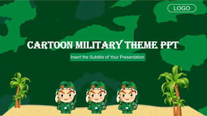 Templat PowerPoint Tema Militer Gaya Kartun