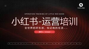 Modelo de ppt de treinamento de operação Xiaohongshu