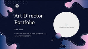 Design de fundal de prezentare gratuit pentru portofoliu de director de artă pentru teme Google Slides și șabloane PowerPoint