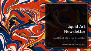 Liquid Art Newsletter Free Presentation Background Design for Google Slides themes and PowerPoint Templates
